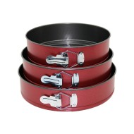 Yuvarlak, Metal, Kelepçeli Kek Kalıp Seti - 3 Parça, 24-26-28 cm