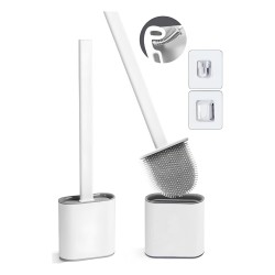 Silikon Banyo Tuvalet Klozet Fırçası ve Tutucu Set